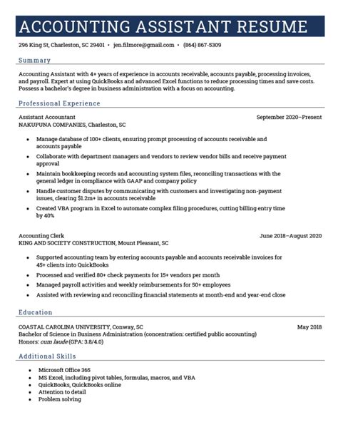 accounting assistant resume|Accounting Assistant Resume—Sample and 25